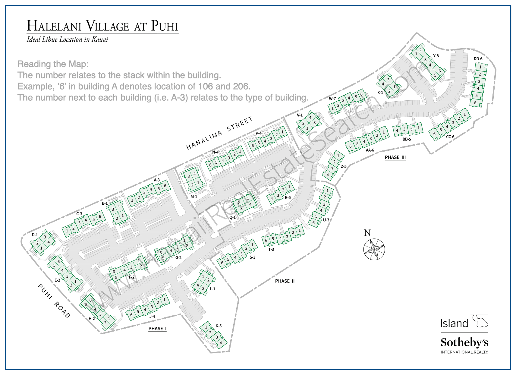 Halelani Village at Puhi Map